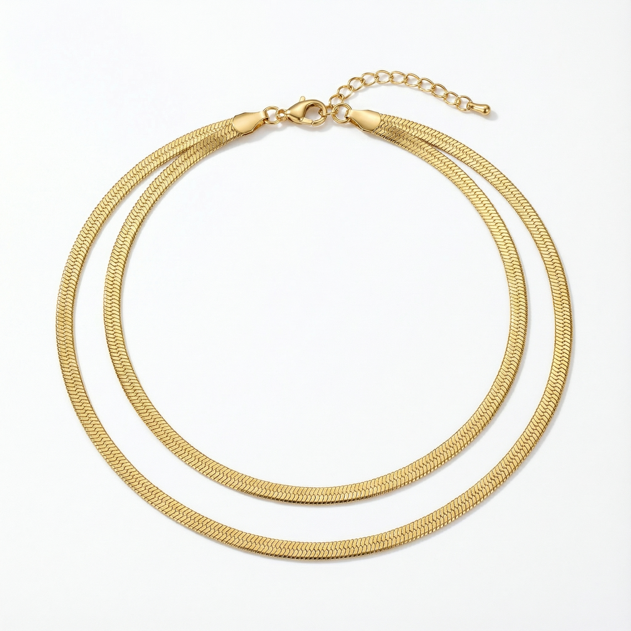 Double Flat Sleek Halskette