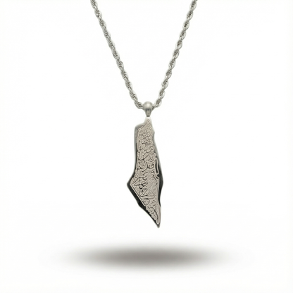 Ayatul Kursi – Palästina Umriss Halskette